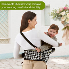 VIFOYO Baby Hip Seat Carrier with Lumbar Support, 3D Anti - Slip Protection (Houndstooth) - VIFOYO