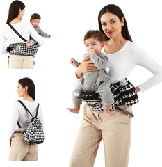 VIFOYO Baby Hip Seat Carrier with Lumbar Support, 3D Anti-Slip Protection (Houndstooth)