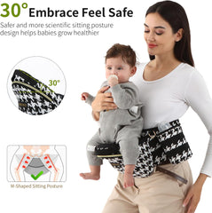 VIFOYO Baby Hip Seat Carrier with Lumbar Support, 3D Anti-Slip Protection (Houndstooth)
