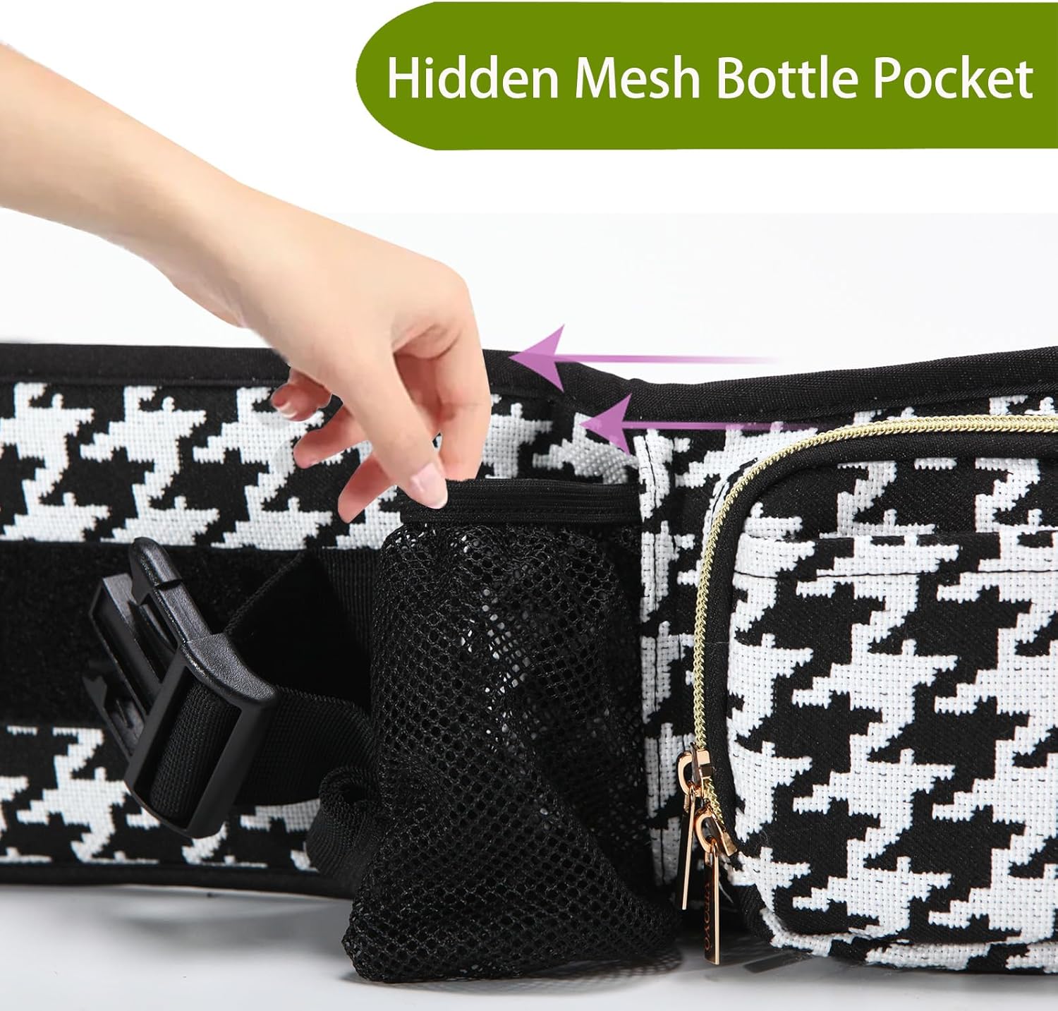 VIFOYO Baby Hip Seat Carrier with Lumbar Support, 3D Anti-Slip Protection (Houndstooth)