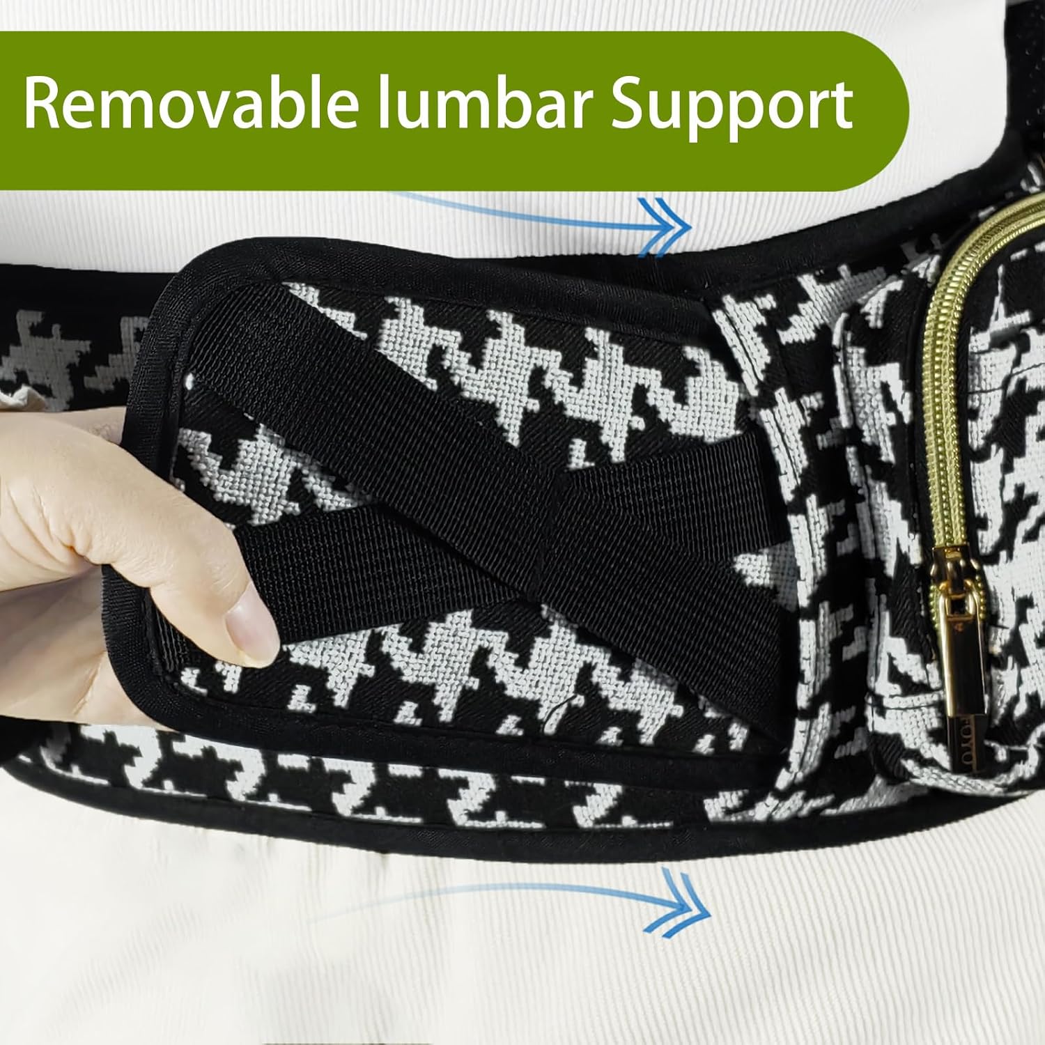 VIFOYO Baby Hip Seat Carrier with Lumbar Support, 3D Anti-Slip Protection (Houndstooth)