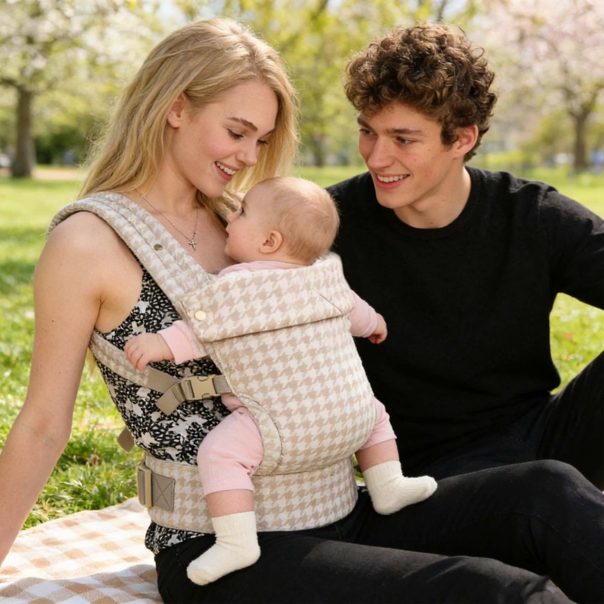 VIFOYO All - in - One 4 - Season Baby Carrier(houndstooth) - VIFOYO